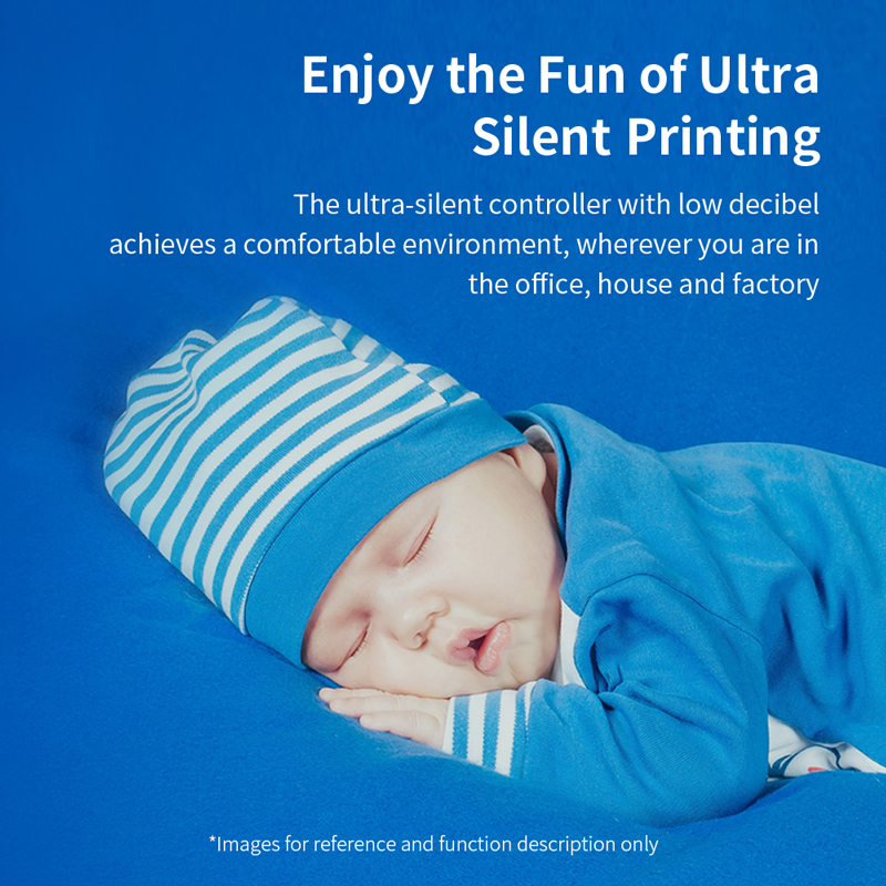 Enjoy the fun of ultra silent printing. The ultra silent controller with low decibel achieves a comfortable environment wherever you are in the office, house, and factory.