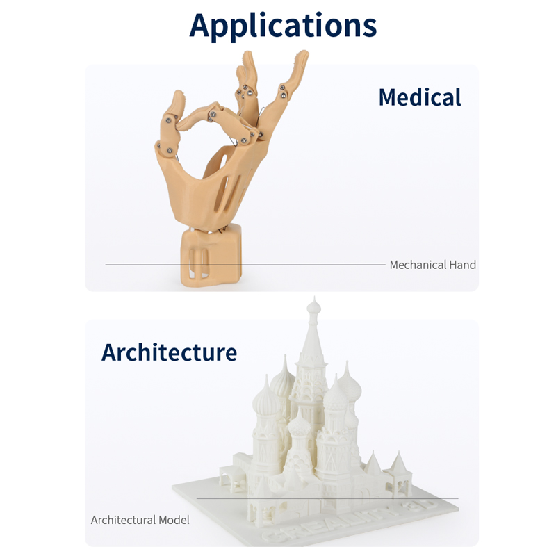 Applications, medical mechanical hand, architecture, architectural model