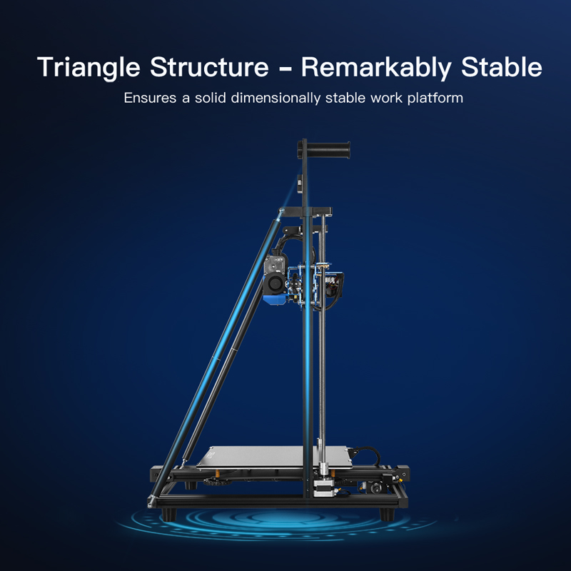 Triangle structure, remarkably stable. Ensures a solid dimensionally stable work platform.