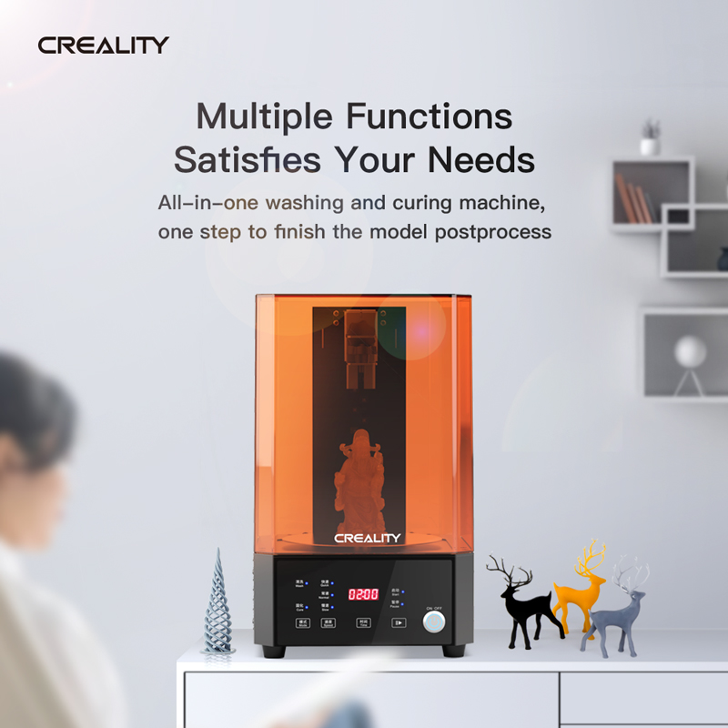 Creality UW-01 Washing and Curing Machine. One step to finish the model postprocess.
