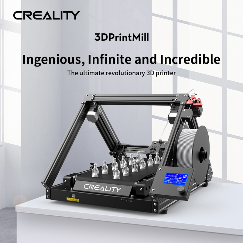 Creality 3DPrintMill. Ingenious, infinite and incredible. The ultimate revolutionary 3D printer.