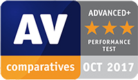 AV Comparatives Advanced 3-start performance Test Oct. 2017