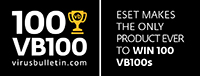 100 VB100 ESET makes the only product ever to win 100 VB100s