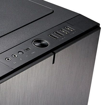 Close oup of the Define S2 top ports
