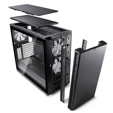 Exploded view of the Close oup of the Define S2 top ports