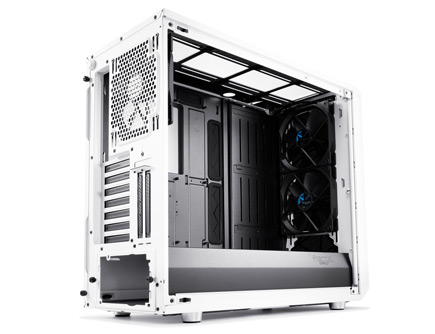 The Meshify S2 case side view showing 3 fans