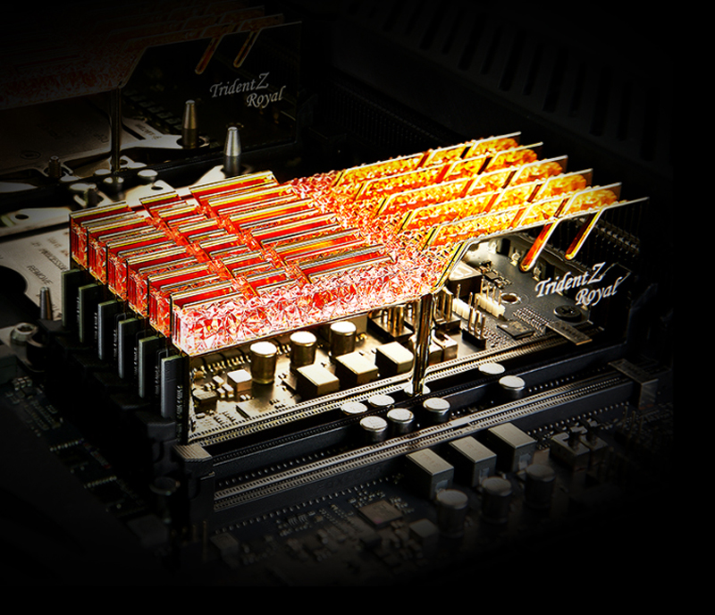 G. Skill Trident Z Royal desktop memory. Platform Compatibility with Intel or AMD. 