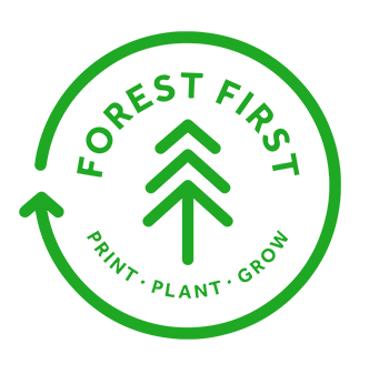Forest First - Print. Plant. Grow graphic