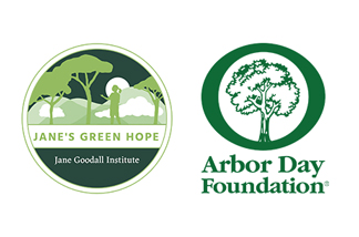 Jane's Green Hop and Arbor Day Foundation logos