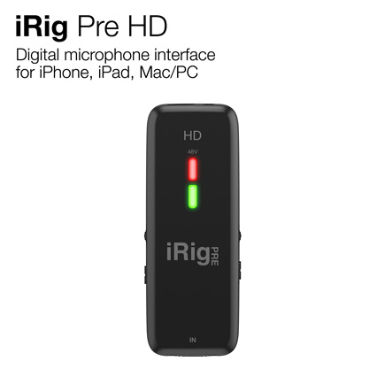 IK Multimedia iRig Pre HD Digital microphone interface for iPhone, iPad, Mac and PC