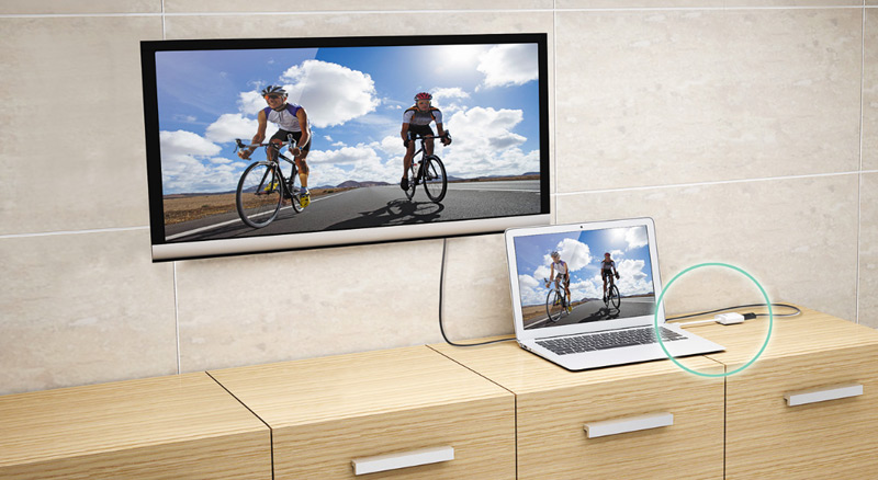 Big screen connected to a laptop. Multiple monitors for the Multitasking Professional