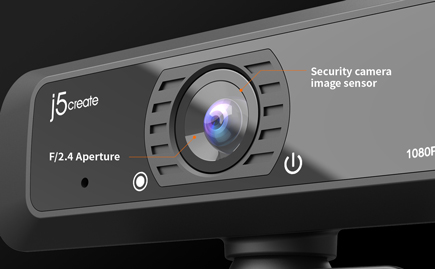 J5Create HD webcam f.24 aperture lens