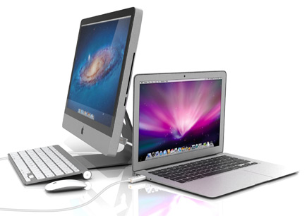 Two devices sharing a keyboard and mouse