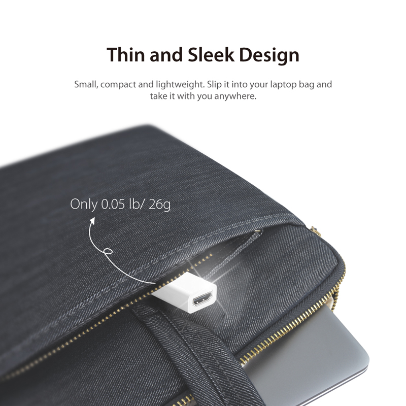 This and sleek design. Small compact and lightweight. Slip it into your laptop bag and take it with you anywhere.