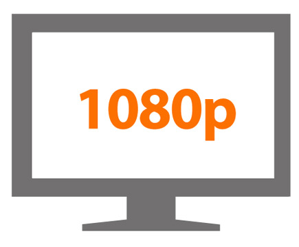 Monitor with 1080p on the screen