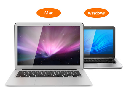 Windows and Mack laptops