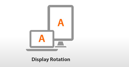 Display Rotation: Display function Vertical