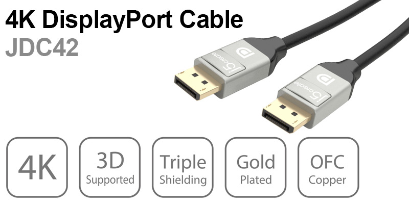 j5create JDC42 4K DisplayPort Cable