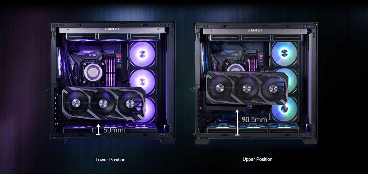 GPU placement graphic lower and upper position