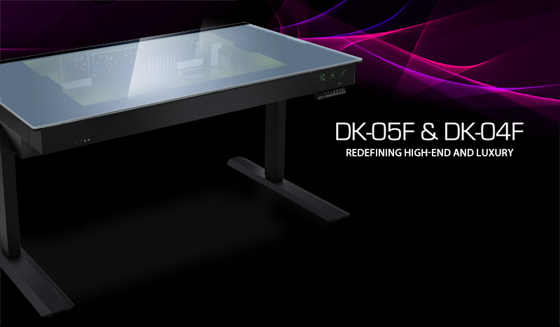 Micro Center - Lian Li DK-05F Dual eATX Tempered Glass RGB Desk