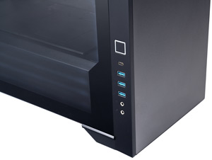 Case with front panel lit