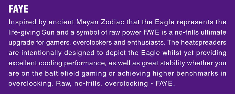 NeoForza Faye Excellent cooling performance, great stability, raw, no frills overclocking.