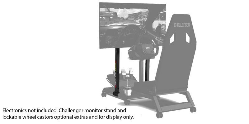 Next Level Racing Next Level Racing Monitor Stand shown with monitor displaying street scene