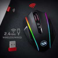 Closeup of the vampire elite wireless gaming mourse top