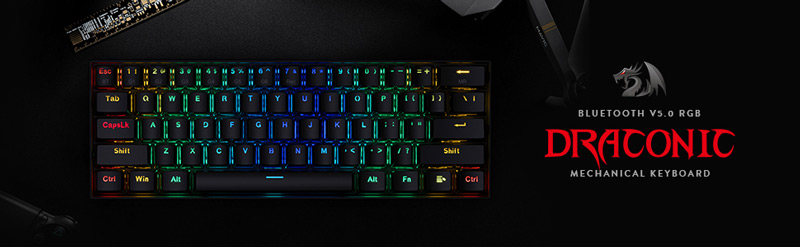 Redragon Draconic Bluetooth V5.0 RGB Mechanical Keyboard