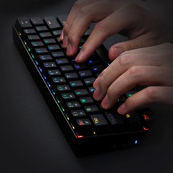 Typing on an RGB keyboard