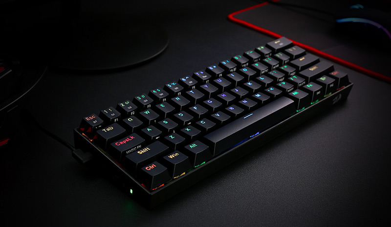 RGB keyboard lit up