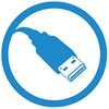 Icon depicting USB connection