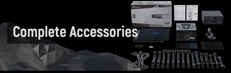 Complete accessories.
