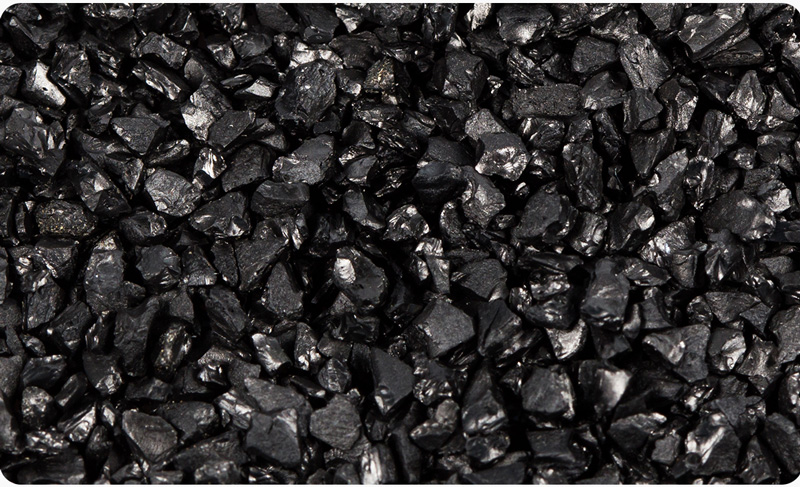 Closeup of an activated carbon filter