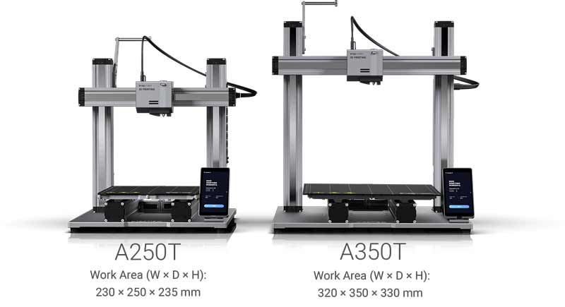 side by side image comparison of the A250T and the A350T