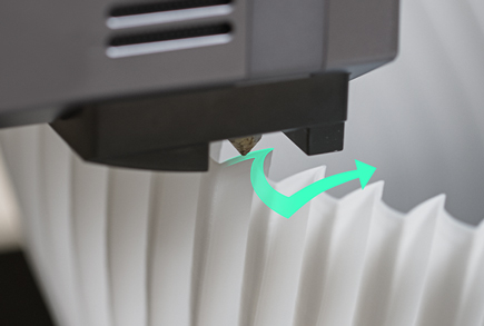 Closeup of Snapmaker 3d printing motion control. 