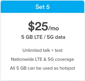 Ting Set 5 Plan $25 per month