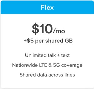 Ting Flex Plan $10 per month