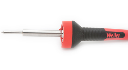 Close up of Weller soldering iron handle grip