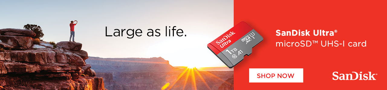SanDisk Ultra microSD UHS-1 card. Large as Life. Shop Now