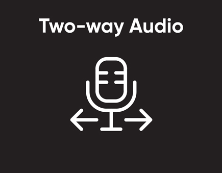 Microphone icon: Two-way audio