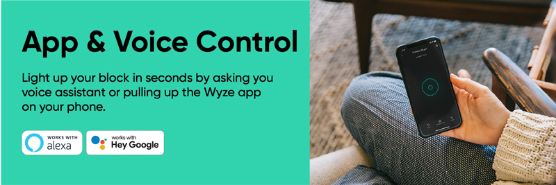 Wyze Plug Outdoor Smart Plug. App and voice control. Light up your block in seocnds via voice assistant or the Wyze app.
