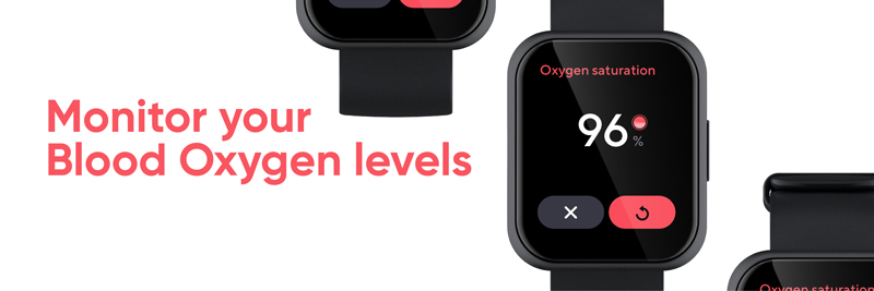 Wyze Watch display; monitor your blood oxygen levels
