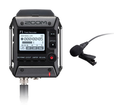 Zoom F1 Field Digital Recorder with LMF-1 Lavalier mic