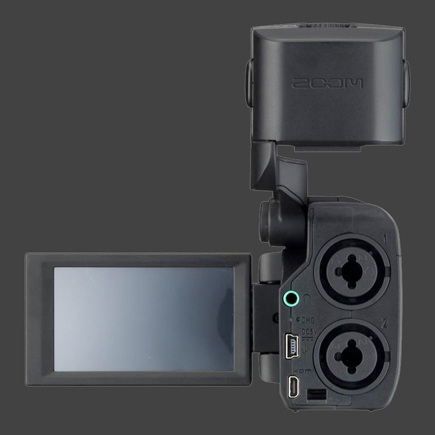 Rear view of the Zoom Q8 Handy Video Recorder