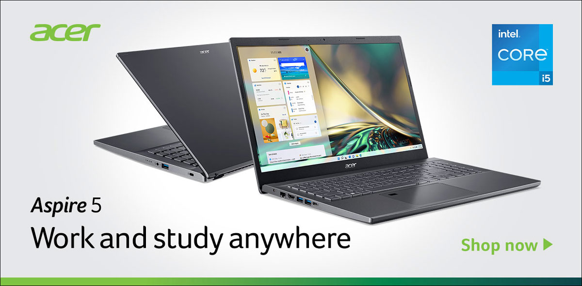 Acer Aspire5. Work and Study Anywhere. Shop Now