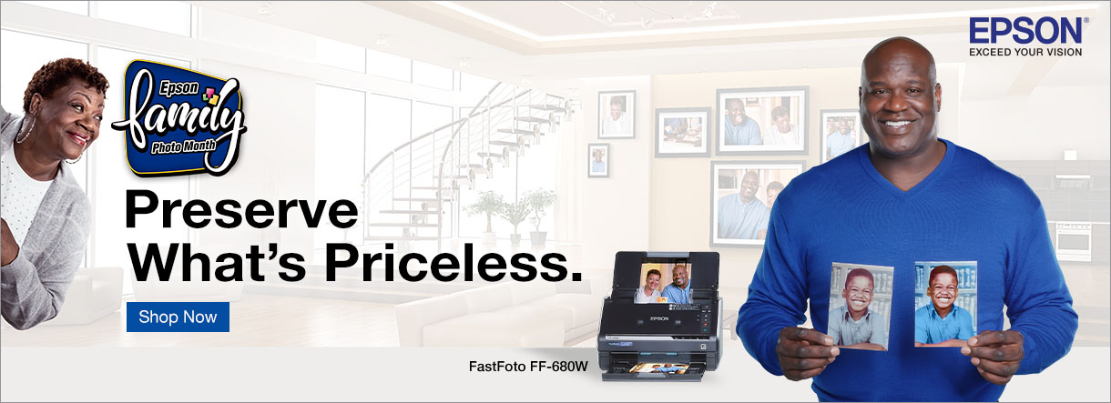 Epson Family Photo Month - Preserve what's Priceless with the FastFoto FF-680W. Shop Now