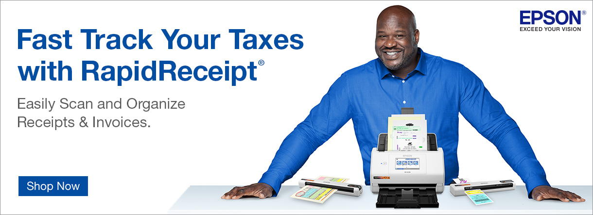 Fast Track Your Taxes with Epson RapidReceipt. Easily Scan and Organize Receipts & Invoices. Shop Now