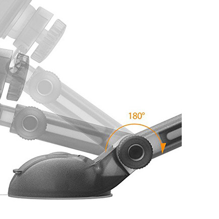iOttie tablet mount showing a 180 degree tilt view angle