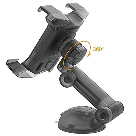iOttie tablet mount showing a 360 degree swivel view angle